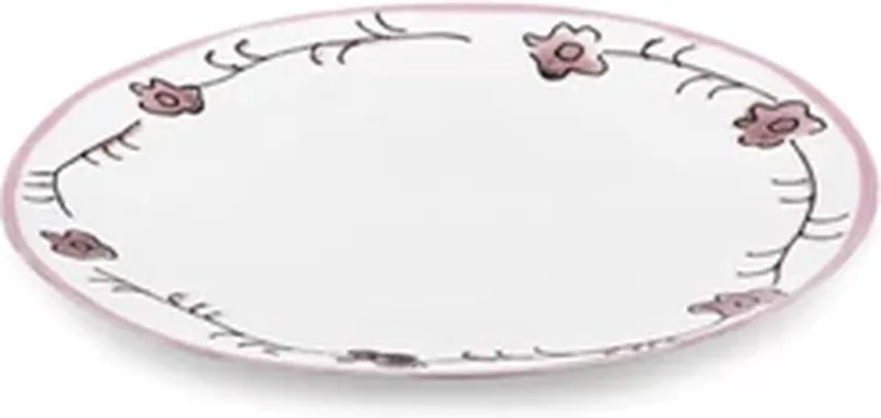Marni Midnight Flowers Dark Viola plat bord D24cm roze by Serax in Meerkleurig – product photo