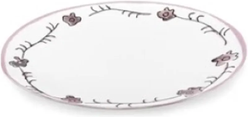 Marni Midnight Flowers Dark Viola plat bord D28cm van Serax in Roze – productfoto