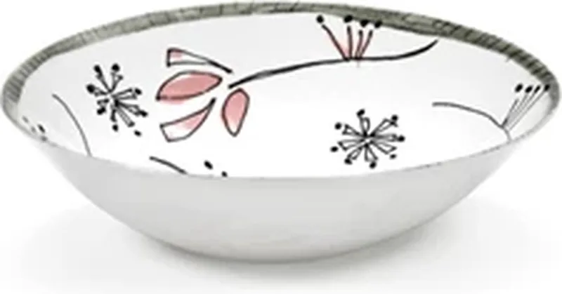 Marni Midnight Flowers Fiore Rosa bowl D22cm H6.8cm roze / zwart van Serax in Meerkleurig – productfoto