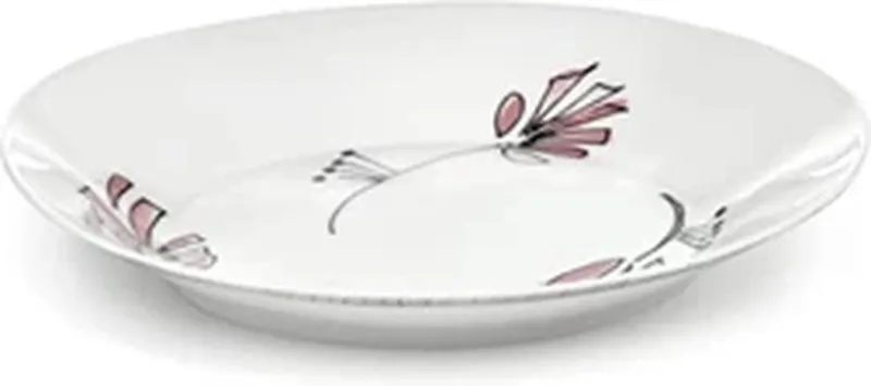 Marni Midnight Flowers Fiore Rosa diep bord / schaal D26cm H3.8cm roze / zwart by Serax in Wit – product photo