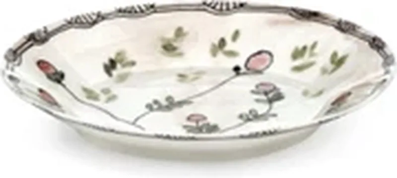 Marni Midnight Flowers Mirtillo Nude diep bord D18cm H2.9cm roze / groen by Serax in Meerkleurig – product photo