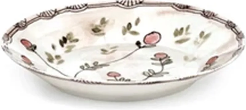 Marni Midnight Flowers Mirtillo Nude diep bord D22cm H3.2cm roze / groen by Serax in Meerkleurig – product photo