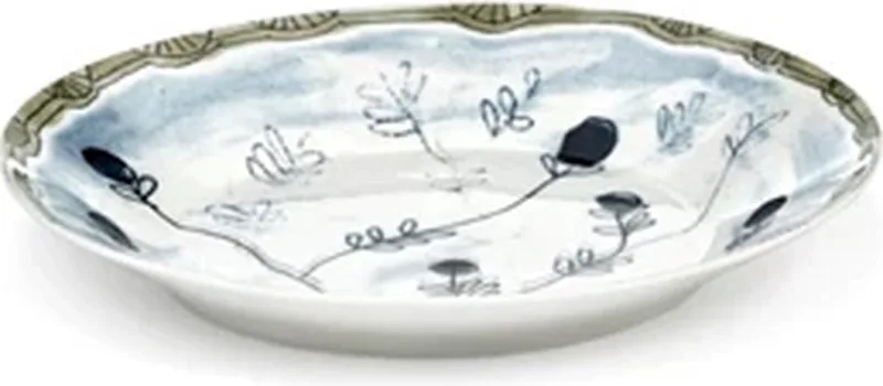 Marni Midnight Flowers Mirtillo Tea diep bord / schaal D26cm H3.8cm blauw by Serax in Meerkleurig – product photo