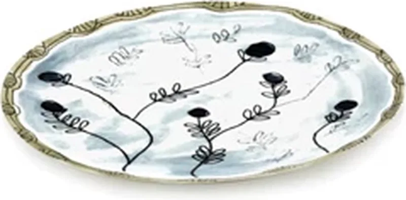 Marni Midnight Flowers Mirtillo Tea plat bord D24cm blauw van Serax in Meerkleurig – productfoto