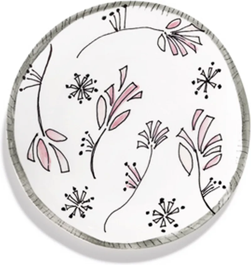MARNI Midnightflowers - Bord M Fiore Rosa 24 cm - 2 stuks van Serax in Wit – productfoto