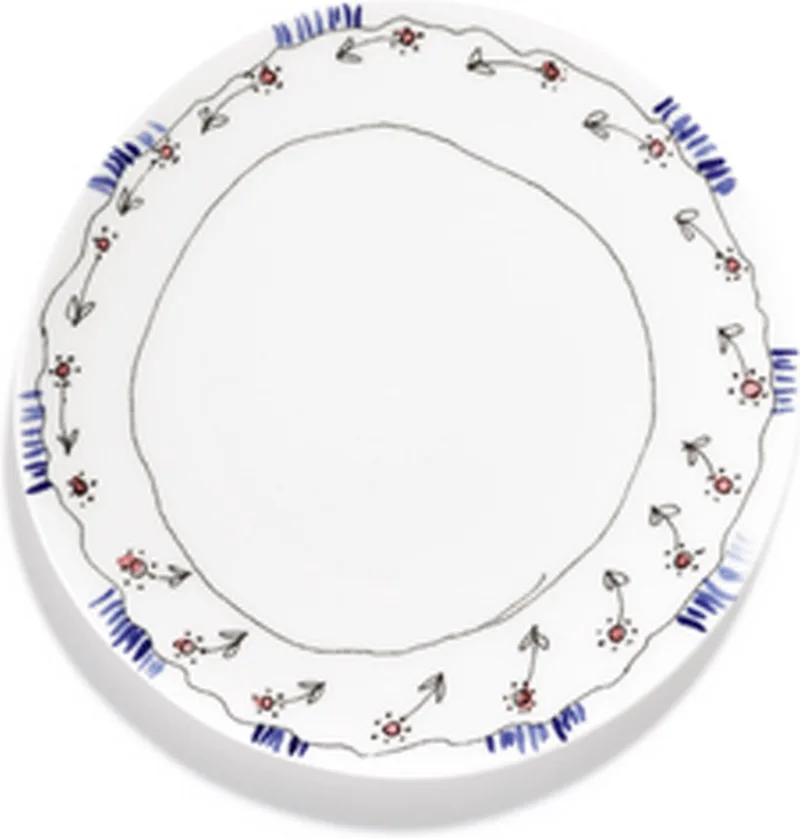 MARNI Midnightflowers - Bord S Anemone Milk 20 cm - 2 stuks van Serax in Wit – productfoto