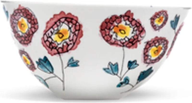 MARNI Midnightflowers - kom L Anemone milk 18 cm - set van 2 van Serax in Wit – productfoto