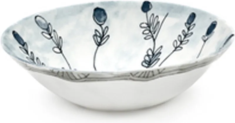 MARNI Midnightflowers - Lage kom M Mirtillo Tea 18 cm - 2 stuks van Serax in Wit – productfoto