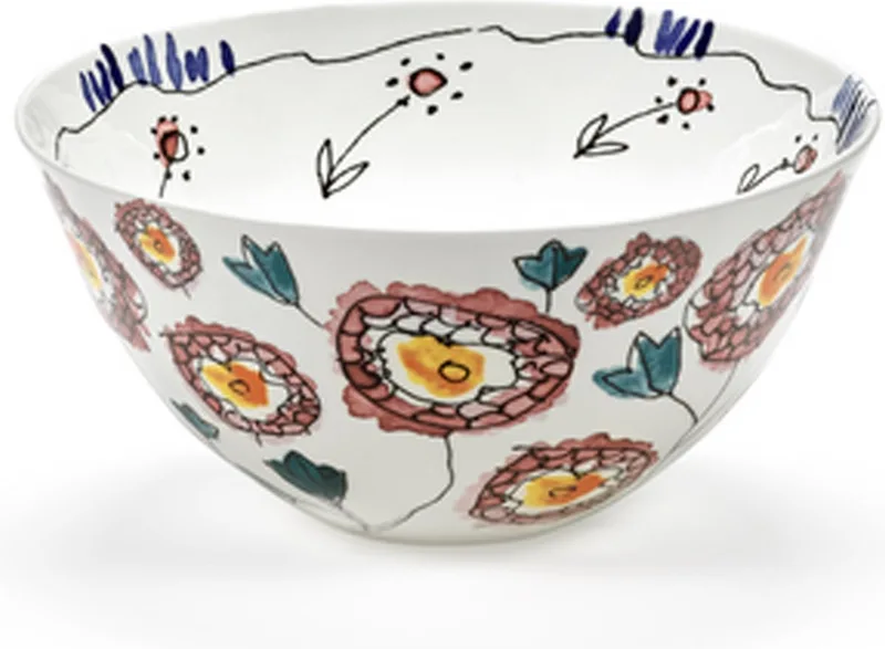 MARNI Midnightflowers - Serveerkom L Anemone milk 25 cm by Serax in Wit – product photo