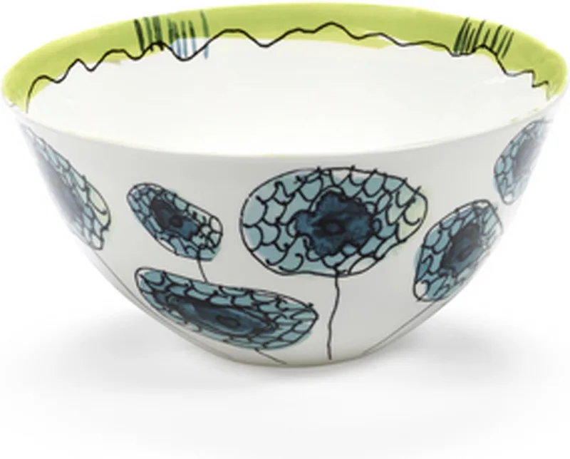 MARNI Midnightflowers - Serveerkom L Anemone vaniglia 25 cm by Serax in Wit – product photo