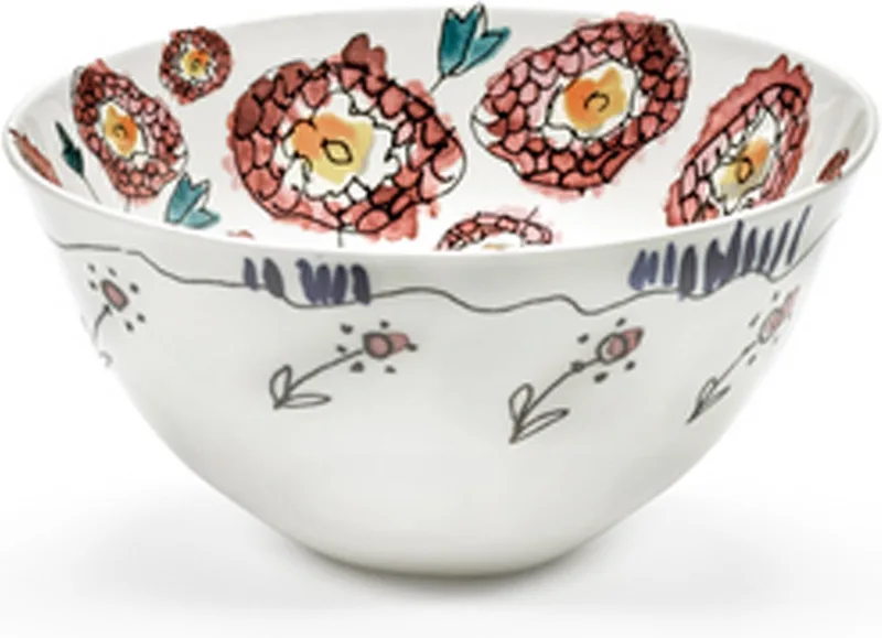 MARNI midnightflowers - Serveerkom M Anemone milk 22 cm van Serax in Wit – productfoto