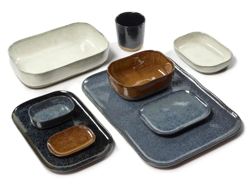 Merci La Nouvelle Table - Diep Bord S - Blauw/Grijs - 8 stuks de Serax en Blauw – photo du produit