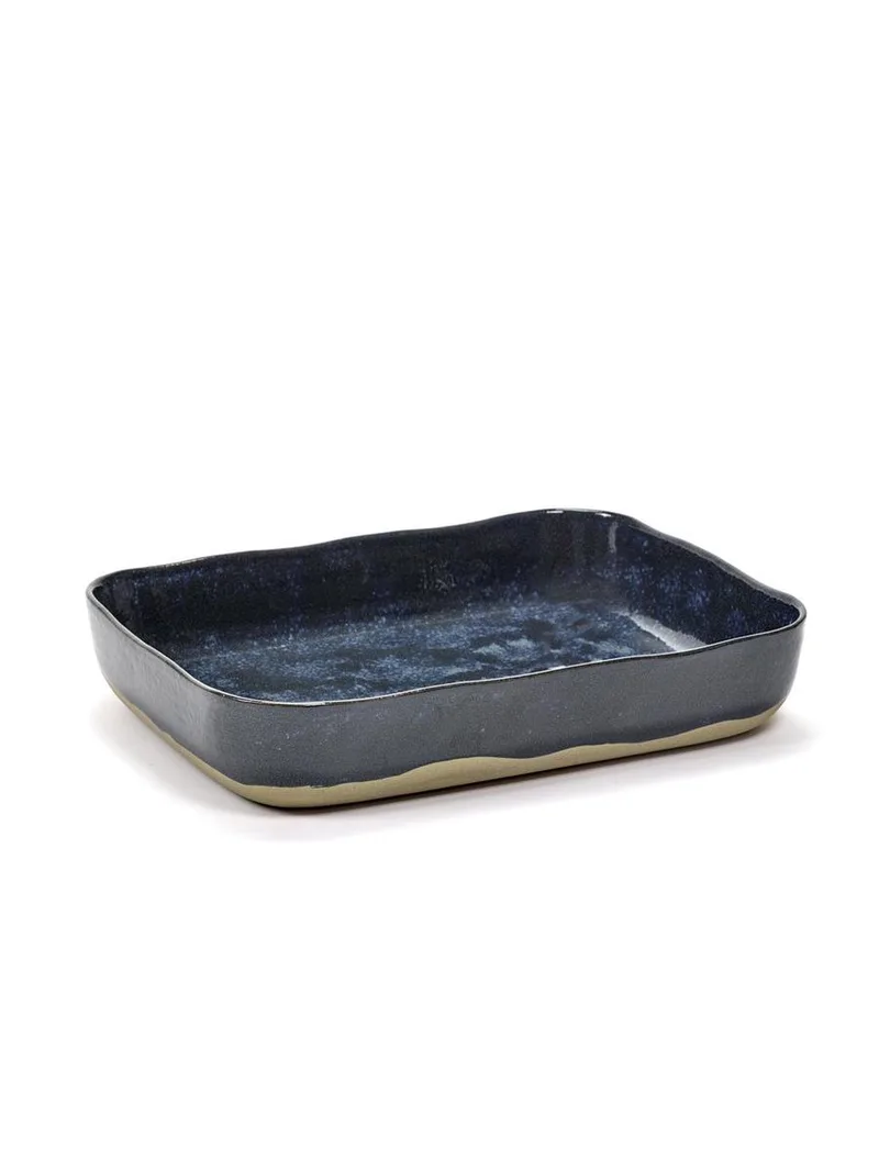 Merci La Nouvelle Table - Ovenschaal - Blauw/Grijs - 2 stuks von Serax in Blauw – Produktfoto