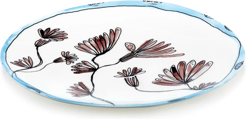 Midnight Flowers By Marni Camelia Aubergine Serveerschaal Ø35 van Serax in Wit – productfoto