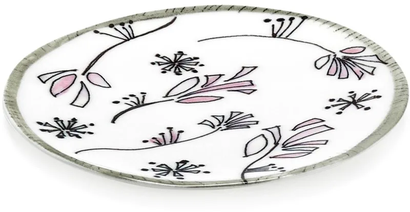 Midnight Flowers By Marni Fiore Rosa Gebaksbordje Ø11,5 van Serax in Wit – productfoto