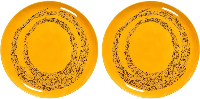 Ottolenghi Feast - Bord L - Geel/Zwart - 26 Ø - 2 stuks de Serax en Geel – photo du produit