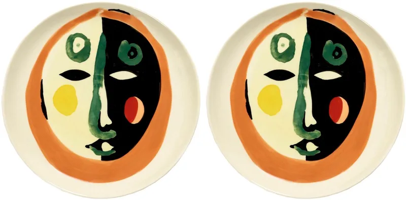 Ottolenghi Feast - Bord M - 22 Ø - 2 stuks by Serax in Mix – product photo