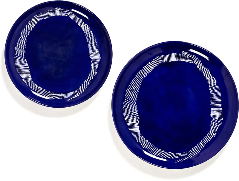 Ottolenghi Feast - Bord M - Donkerblauw/Wit - 22 Ø - 2 stuks de Serax en Blauw – photo du produit