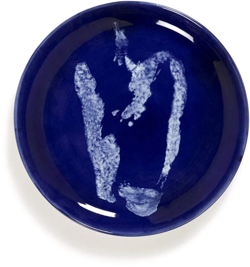 Ottolenghi Feast - Bord S - Donkerblauw/Wit - 19 Ø - 2 stuks by Serax in Blauw – product photo