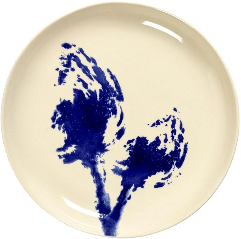 Ottolenghi Feast - Bord S - Wit/Artisjok - 19 Ø - 2 stuks van Serax in Blauw – productfoto