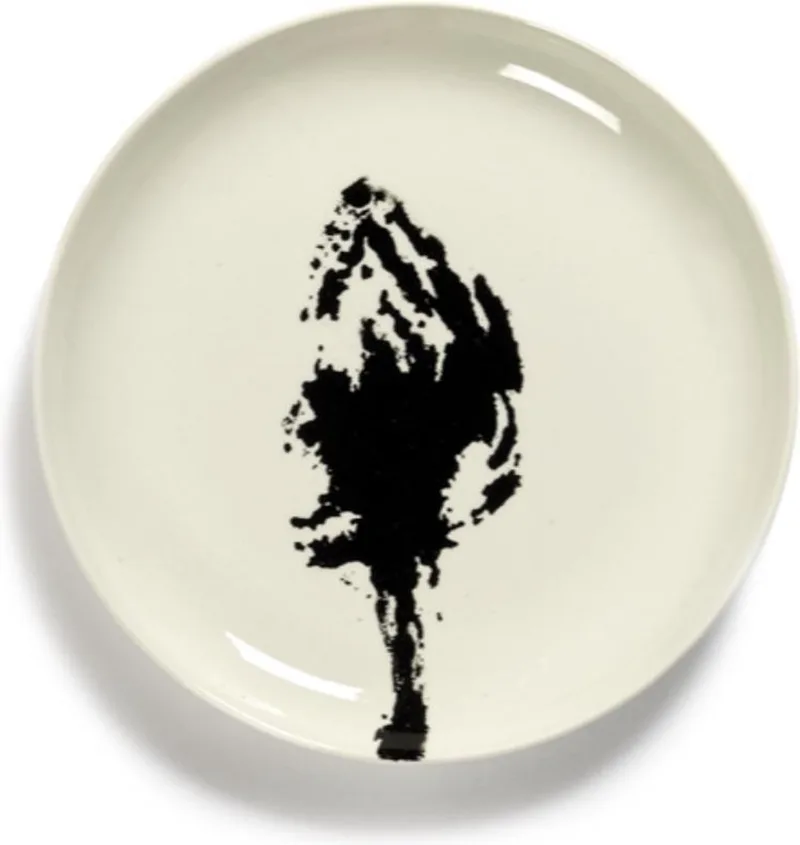 Ottolenghi Feast - Bord S - Wit/Zwart - 19 Ø - 2 stuks van Serax in Wit – productfoto