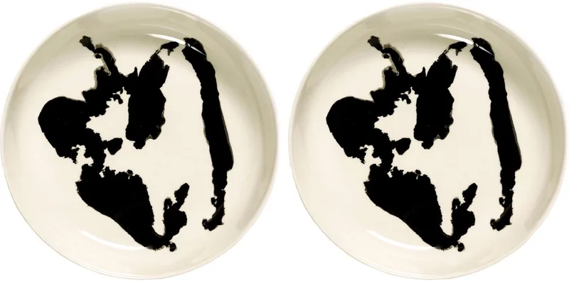 Ottolenghi Feast - Bord - Wit/Zwart - 22 Ø - 2 stuks de Serax en Wit – photo du produit