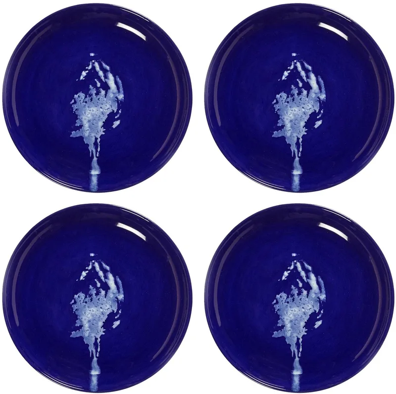 Ottolenghi Feast - Bord XS - Donkerblauw/Wit - 16 Ø - 4 stuks van Serax in Blauw – productfoto