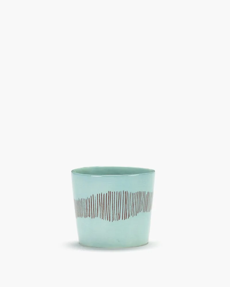 Ottolenghi Feast - Espressokop - Azurblauw/Rood - 7 Ø - H 6cm - 15cl - 4 stuks von Serax in Blauw – Produktfoto