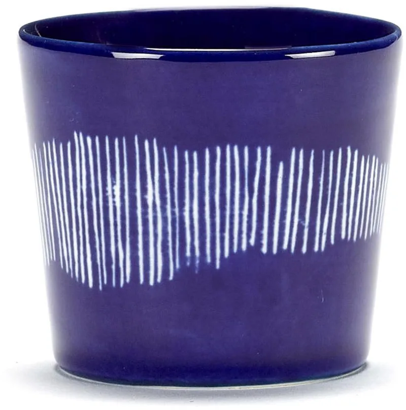 Ottolenghi Feast - Espressokop - Donkerblauw/Wit - 7 Ø - 4 stuks von Serax in Blauw – Produktfoto