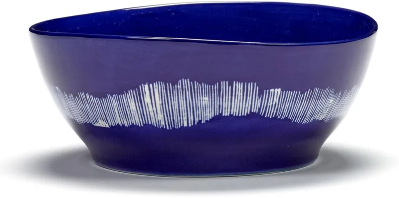 Ottolenghi Feast - Kom L - Donkerblauw/Wit - 18 Ø - 4 stuks von Serax in Blauw – Produktfoto