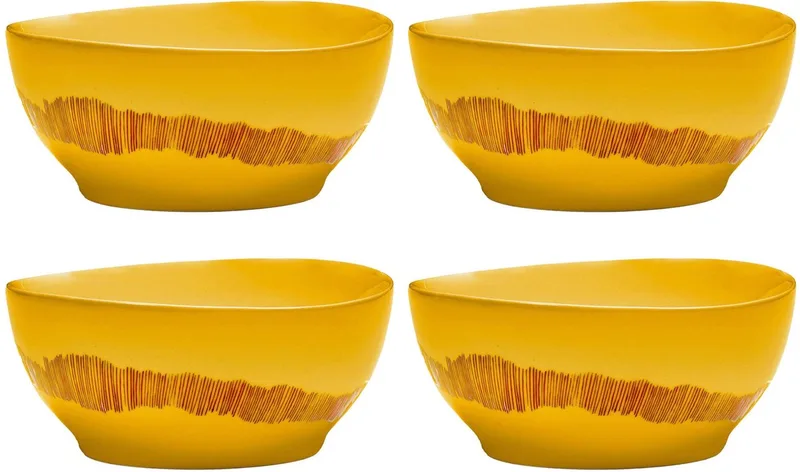 Ottolenghi Feast - Kom S - Geel/Rood - 16 Ø - 4 stuks by Serax in Geel – product photo
