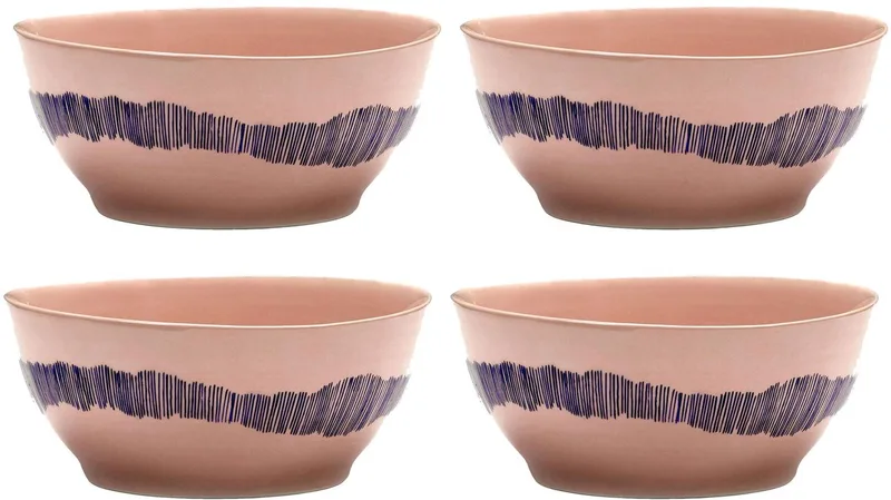 Ottolenghi Feast - Kom S - Roze/Blauw - 16 Ø - 4 stuks by Serax in Roze – product photo