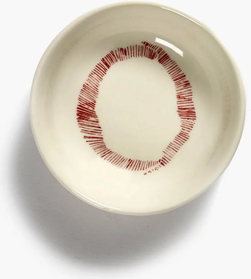 Ottolenghi Feast - Schaaltje XS - Wit/Rood - 7 Ø - 8 stuks von Serax in Wit – Produktfoto