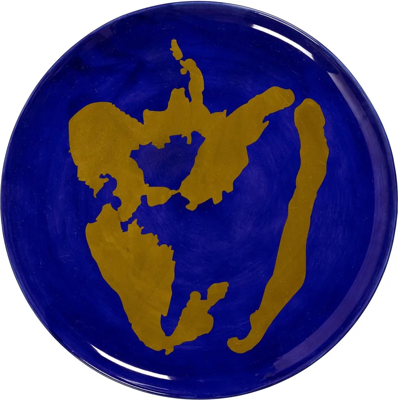 Ottolenghi Feast - Serveerschaal - Donkerblauw/Goud - 35 Ø by Serax in Zwart – product photo
