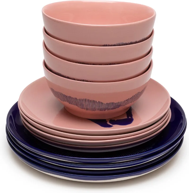 Ottolenghi Feast Serviesset Blauw/Rose (13 delig) 4 personen von Serax in Blau – Produktfoto
