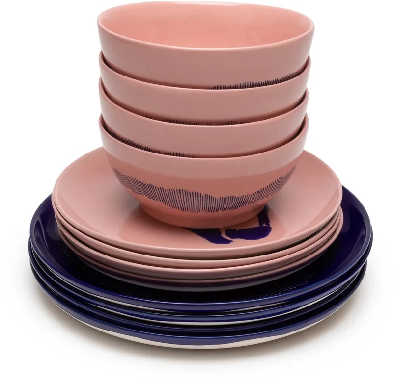 Ottolenghi Feast - Serviesset - Roze/Blauw - 12 stuks van Serax in Roze – productfoto