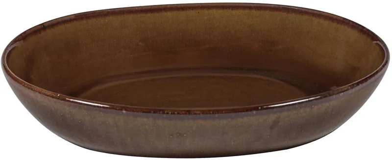 Out Of Lines By Uncharted Diep Bord Ø23 Ocher by Serax in Brown – product photo