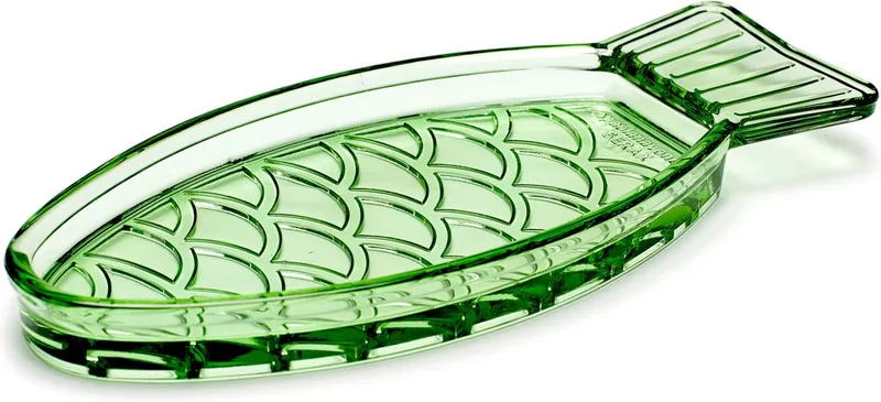 Paola Navone Fish & Fish Serveerschaal 10x2cm de Serax en Groen – photo du produit