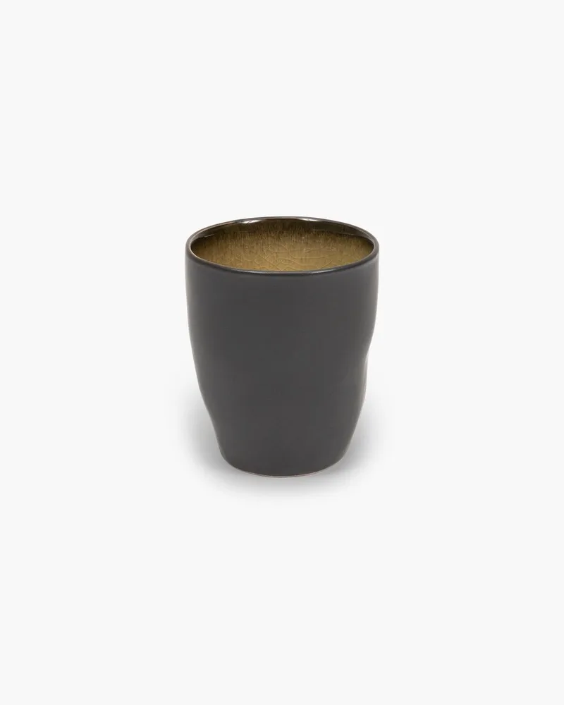 Pascale Naessens Pure - Kop - Groen - 7 Ø - H 9,3cm - 19,6cl - 2 stuks by Serax in Zwart – product photo