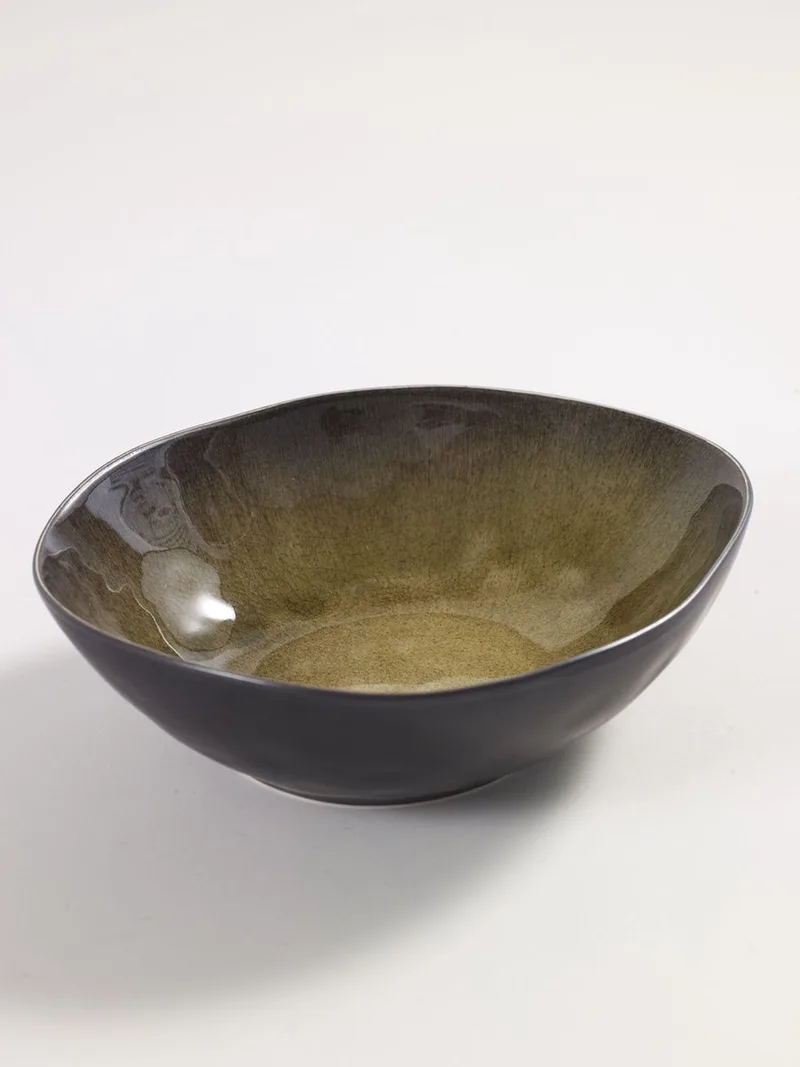 Pascale Naessens Pure - Ovale Kom - Groen - 2 stuks by Serax in Zwart – product photo