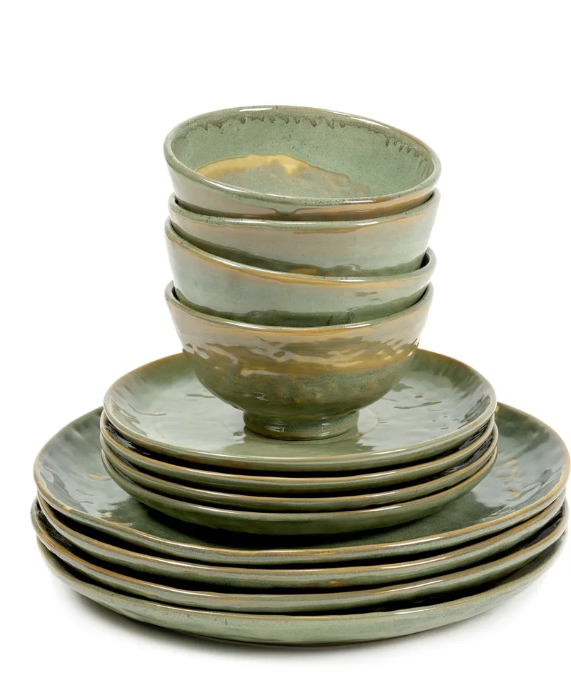 Pascale Naessens Pure - Serviesset - Zeegroen - 12 stuks by Serax in Groen – product photo