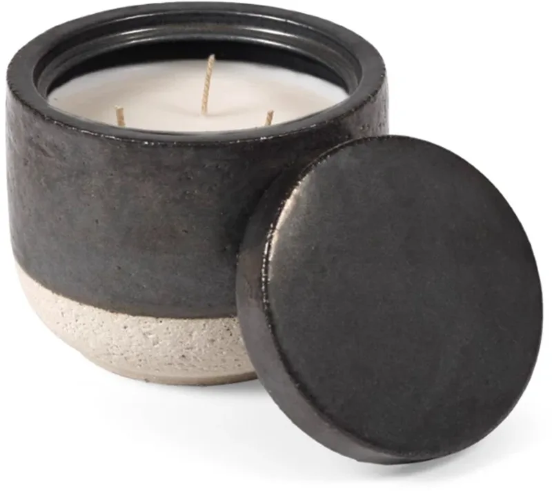 Piet Boon Burning Wood geurkaars D12cm H9cm titanium by Serax in Black – product photo