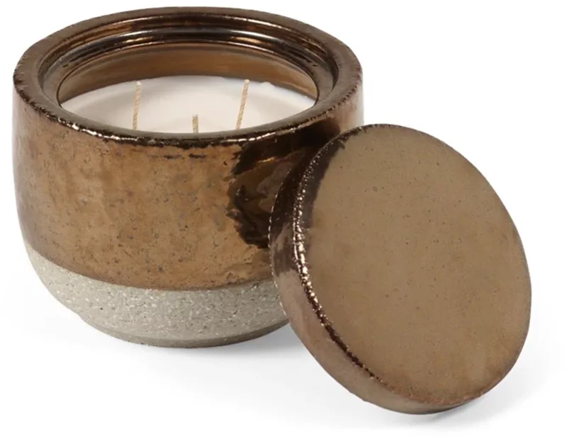 Piet Boon Charred Santal geurkaars D12cm H9cm goud de Serax en Marron – photo du produit