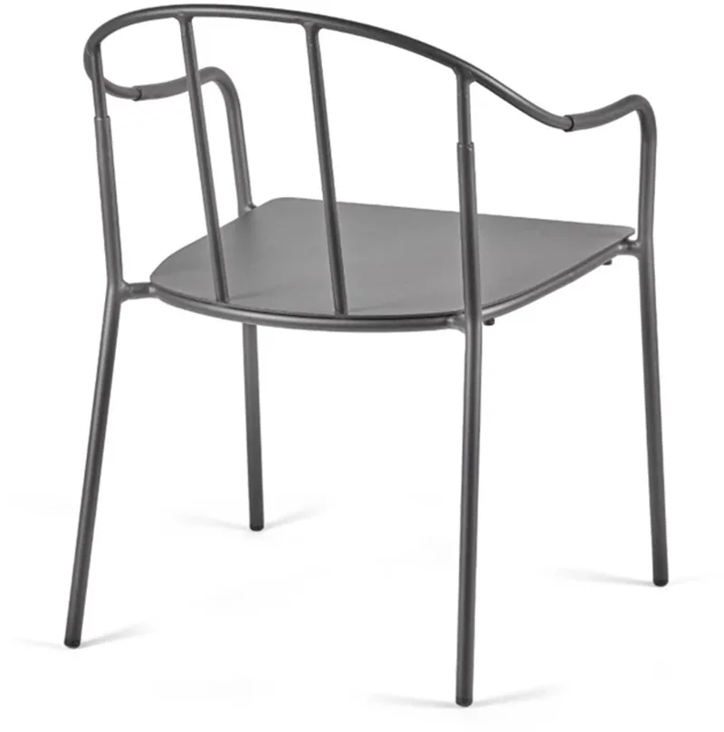 Piet Boon Patio stoel met armleuning zwart met kussen by Serax in Beige – product photo