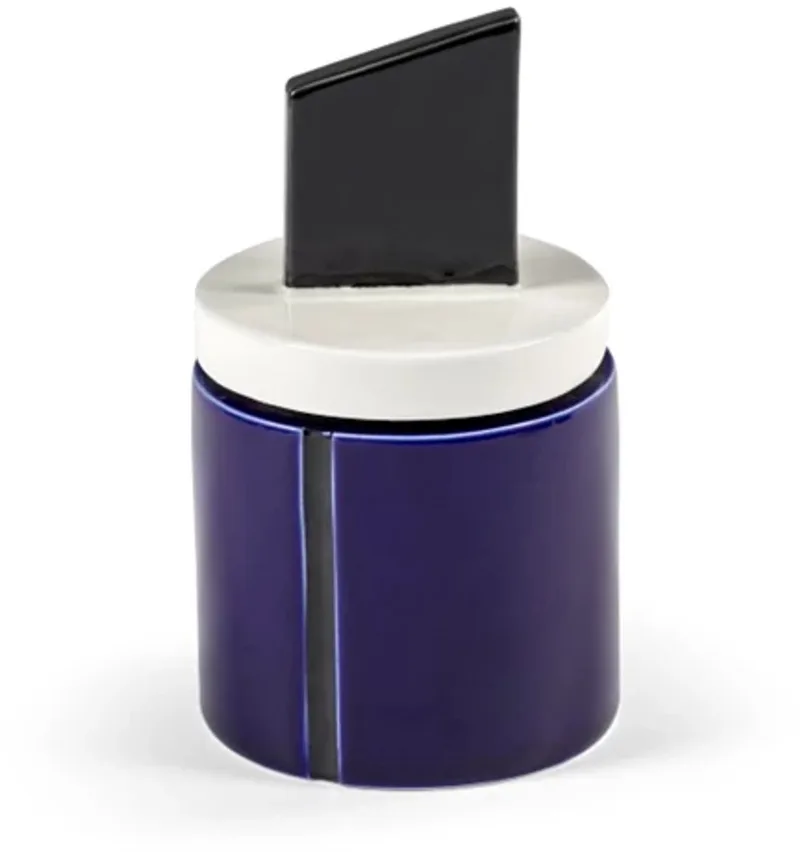 Plan C Candela 01 geurkaars D8.5cm H14cm blauw / zwart de Serax en Multicolore – photo du produit