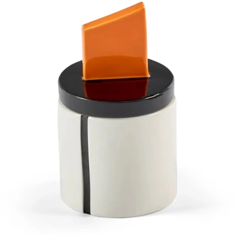 Plan C Candela 02 geurkaars D8.5cm H14cm zwart / oranje de Serax en Multicolore – photo du produit