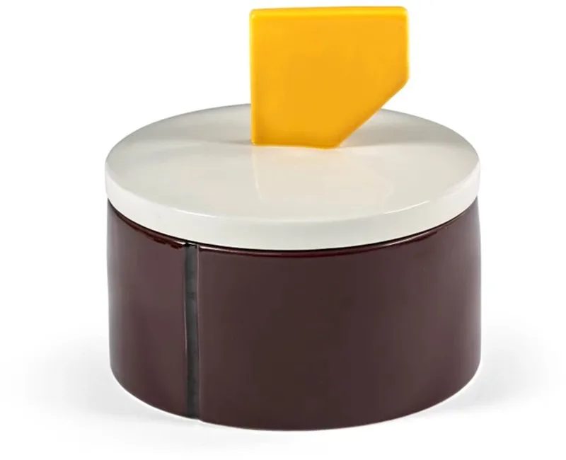 Plan C Candela 03 geurkaars D17cm H16cm burgundy / geel by Serax in Multicolour – product photo