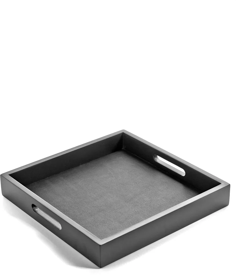 plateau 40x40cm vinyl by Serax in Zwart – product photo