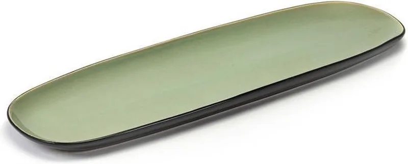 Pure by Pascale Naessens Bord - Lang - 40cm x 14cm - Green Speckle by Serax in Groen – product photo