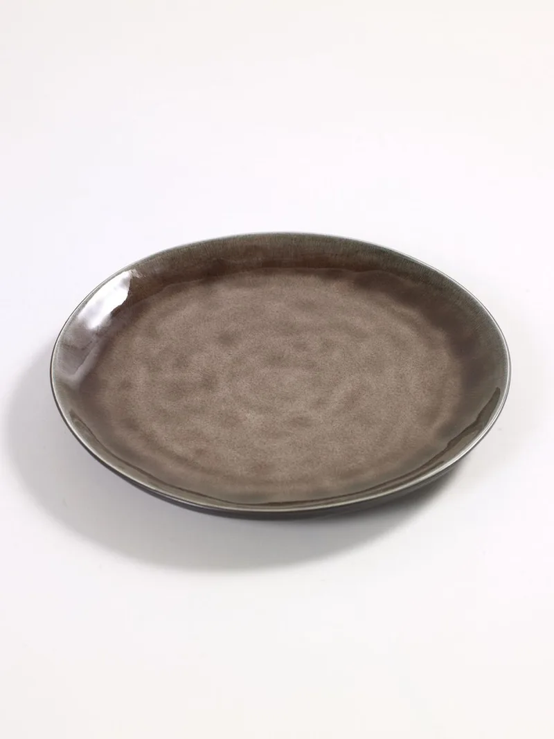 Pure by Pascale Naessens Dinerbord - Small - Ø20,5 cm - 4 Stuks van Serax in Bruin – productfoto